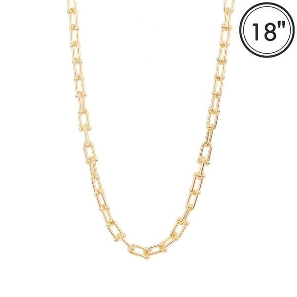 Polished U-link Chain Necklace - Picture 1 of 2